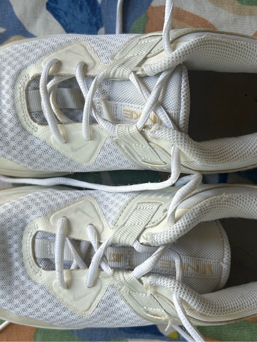 Nike Women’s White Mesh Lace-Up Sneakers